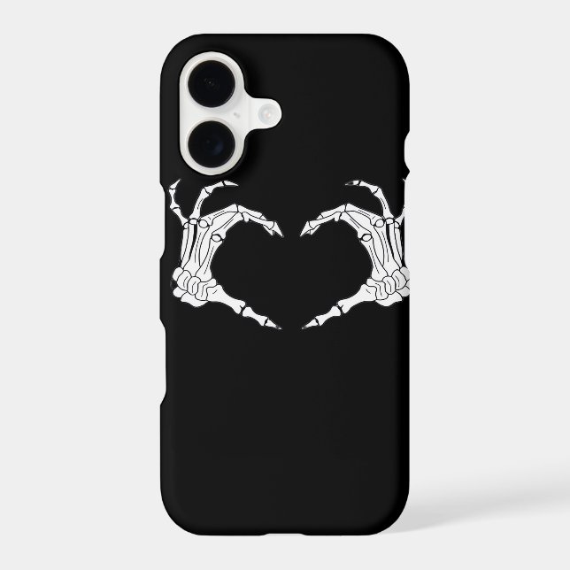 Skeleton Heart Hands Classic Iphone Case (Back)