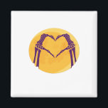Skeleton Heart Hands Classic Magnet<br><div class="desc">A skeleton heart hands classic. Bold,  timeless,  and versatile.</div>