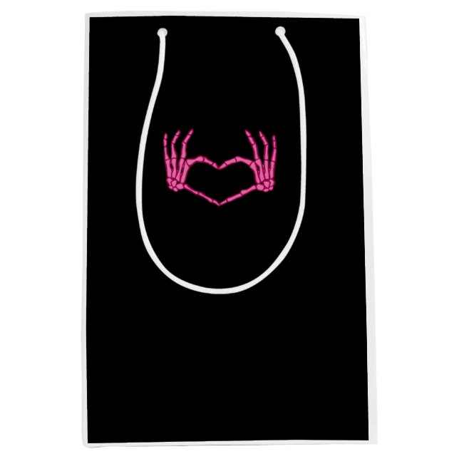 Skeleton Heart Hands Classic Medium Gift Bag (Front)