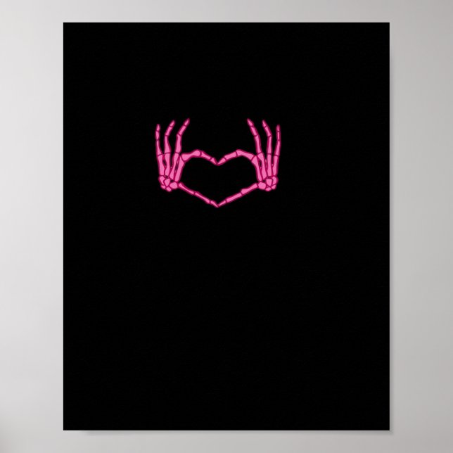 Skeleton Heart Hands Classic Poster (Front)