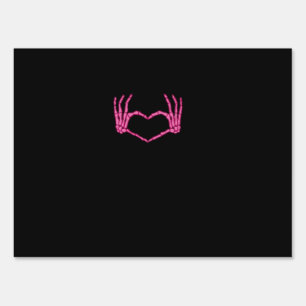 Skeleton Heart Hands Classic Sign