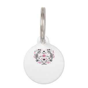 Skeleton Heart Hands Classic Viral Pet ID Tag