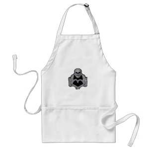Skeleton Heart Hands Clean Graphic Mood Adult Apron