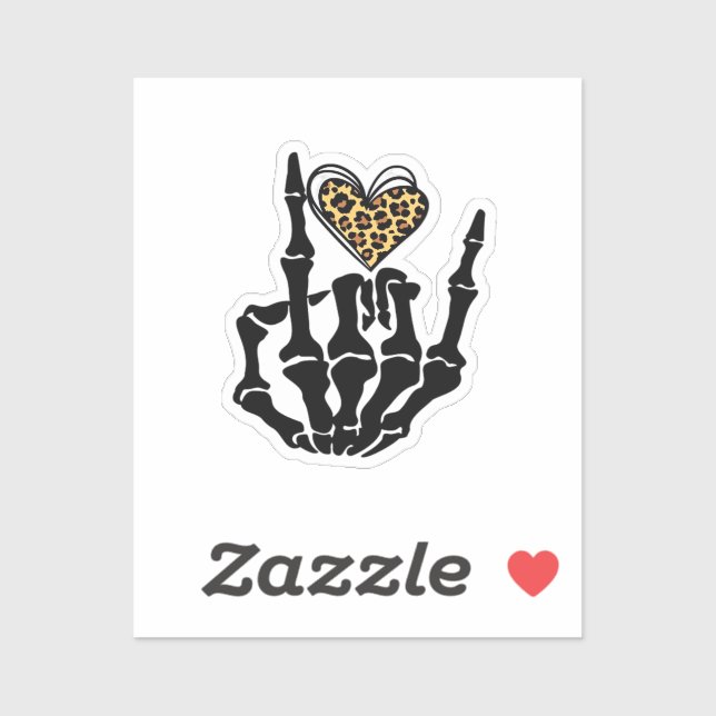Skeleton Heart Hands Clean Graphic Mood Sticker (Sheet)