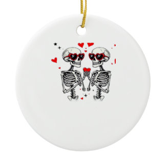 Skeleton Heart Hands For Trending Ceramic Ornament