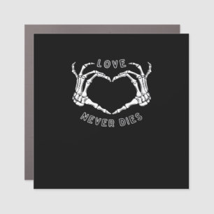 Skeleton Heart Hands Funny Classic Style Car Magnet
