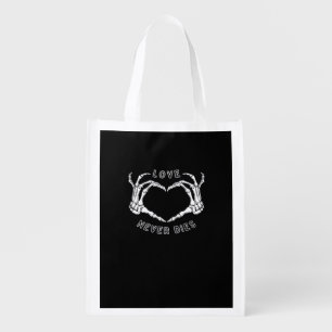 Skeleton Heart Hands Funny Classic Style Grocery Bag