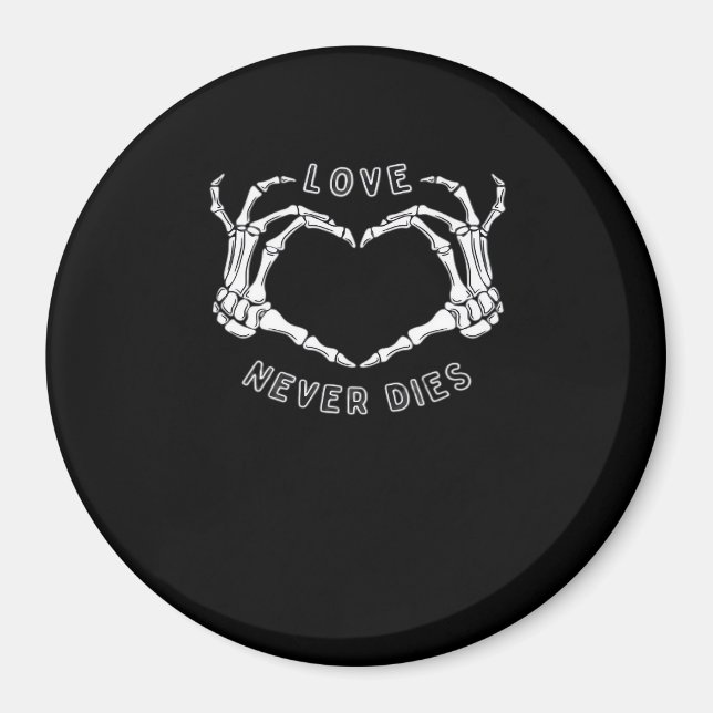 Skeleton Heart Hands Funny Classic Style Magnet (Front)