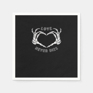 Skeleton Heart Hands Funny Classic Style Napkins