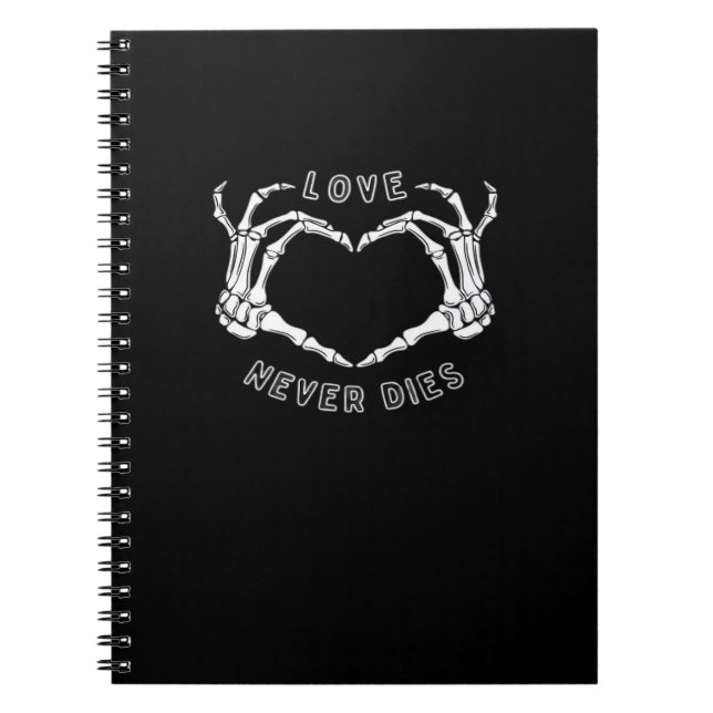 Skeleton Heart Hands Funny Classic Style Notebook (Front)
