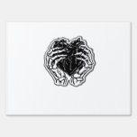 Skeleton Heart Hands Funny Sign