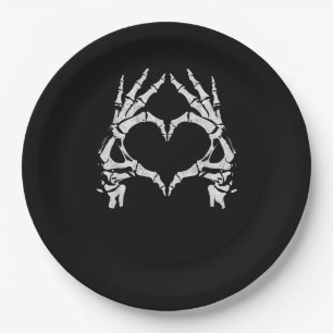 Skeleton Heart Hands - Halloween - Skeleton Hands  Paper Plates