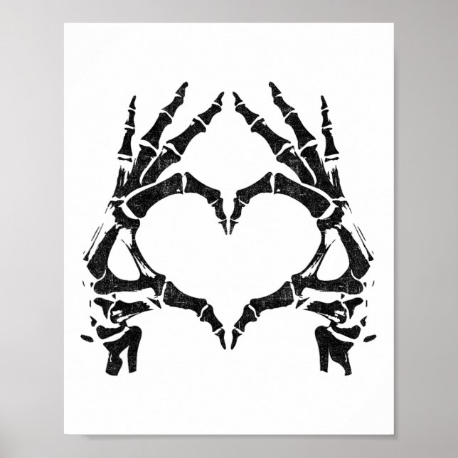 Skeleton Heart Hands - Halloween - Skeleton Hands  Poster (Front)