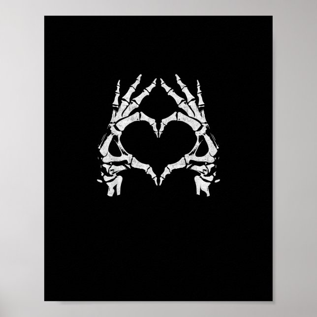Skeleton Heart Hands - Halloween - Skeleton Hands  Poster (Front)