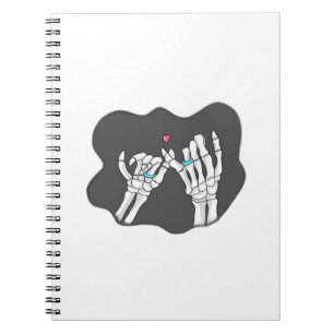 Skeleton Heart Hands  Promise Notebook