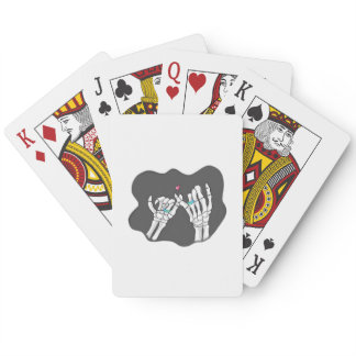 Skeleton Heart Hands  Promise Poker Cards