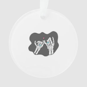 Skeleton Heart Hands Promise Symbolic Feeling Ornament