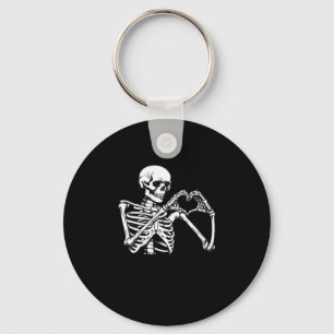 Skeleton Heart Hands Sign Halloween Costume Trendi Keychain