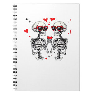 Skeleton Heart Hands Trending Modern Aesthetic Notebook