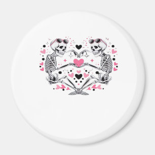 Skeleton Heart Hands Viral Trendy Vibe Magnet