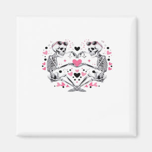 Skeleton Heart Hands Viral Trendy Vibe Magnet