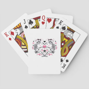 Skeleton Heart Hands Viral Trendy Vibe Poker Cards