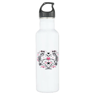 Skeleton Heart Hands Viral Trendy Vibe Stainless Steel Water Bottle