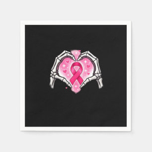 Skeleton Heart Ribbon Awareness Inspirational Desi Napkins