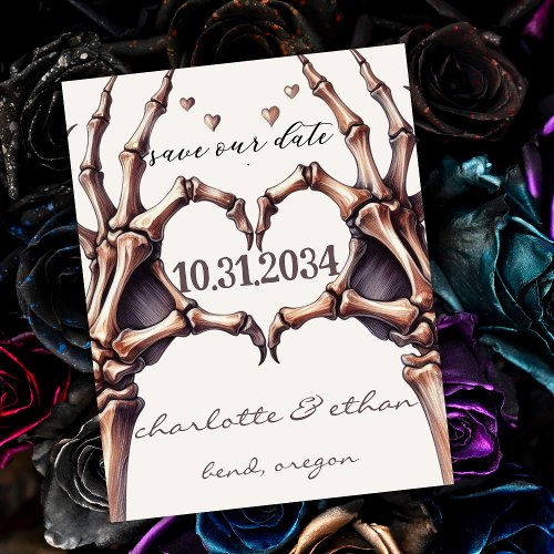 Skeleton Heart Save the Date Magnet