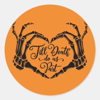 Skeleton Heart Till Death Sticker
