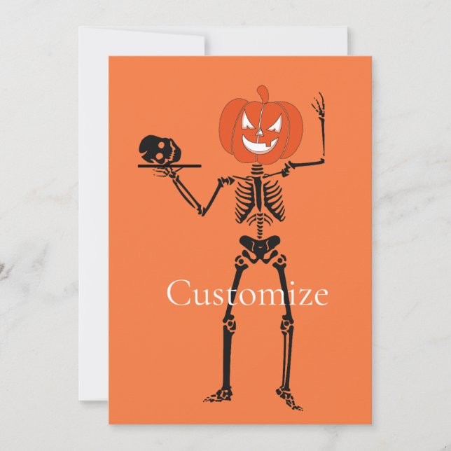 Skeleton Holding Skull  Thunder_Cove Invitation (Front)