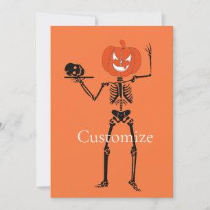 Skeleton Holding Skull Thunder_Cove Invitation