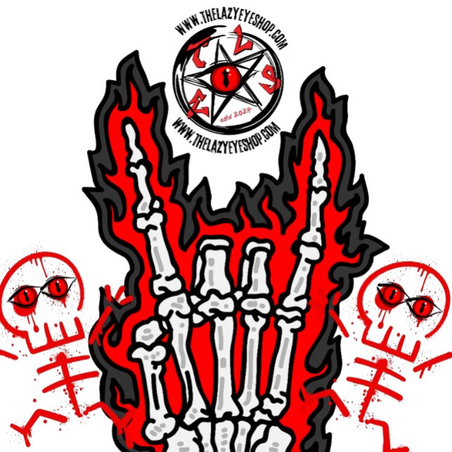 Skeleton Horns Design T-Shirt (Creator Uploaded)