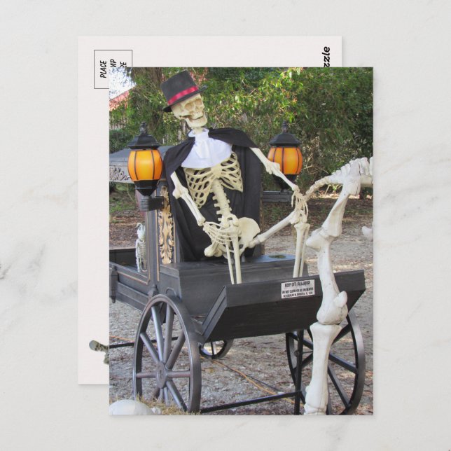 Skeleton Horse Carraige Postcard (Front/Back)