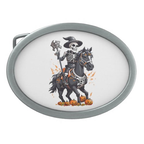 Skeleton Horse Rider Belt Buckle