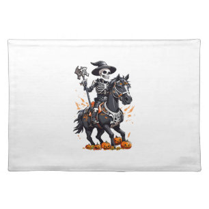 Skeleton Horse Rider Cloth Placemat