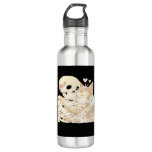 Skeleton Hugging Cat Halloween Cat Lover Cat Mom D Stainless Steel Water Bottle