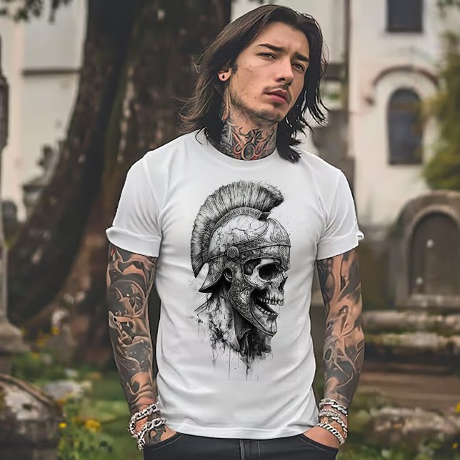 Skeleton in a Roman Helmet T-Shirt (Creator Uploaded)