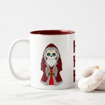 Skeleton in a Santa Suit. Seasonal