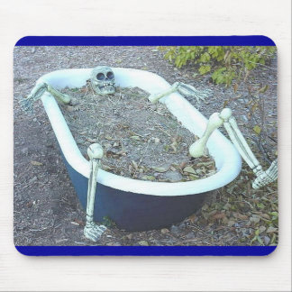 Skeleton in Bathtub Mousepad