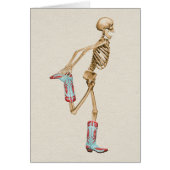 Skeleton in Colorful Cowboy Boots (Front)