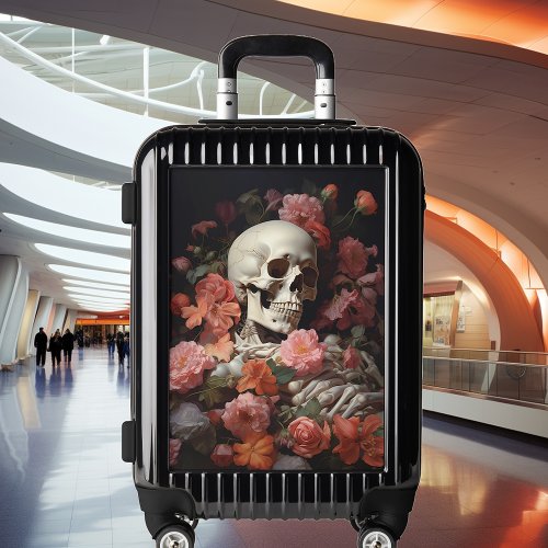 Skeleton in Flowers Luggage