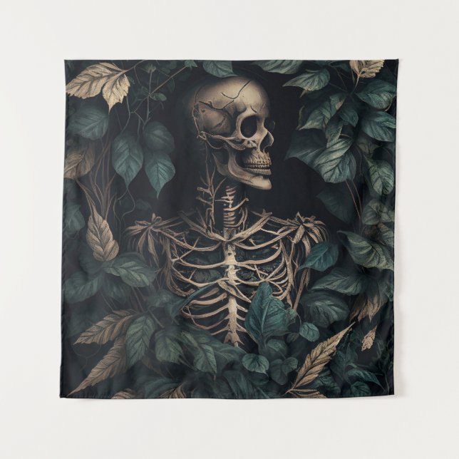 Skeleton in Plants Tapestry (Front)