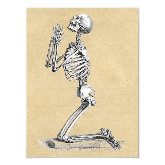 Skeleton in Prayer Photo Print (Front)
