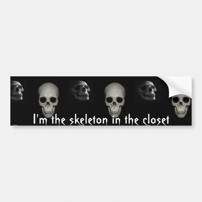 Skeleton in the Closet Personalized Bumper Sticker (Front)
