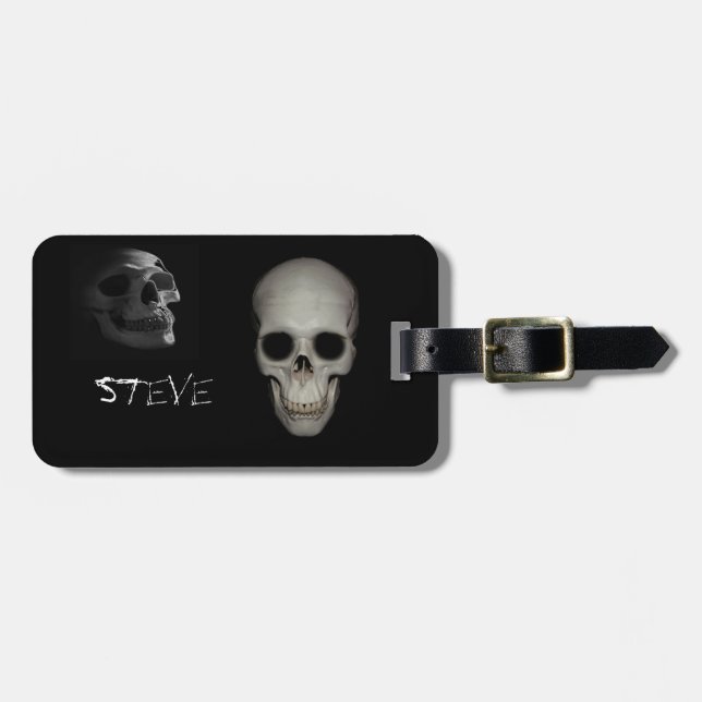 Skeleton in the Closet Personalized Luggage Tag (Front Horizontal)