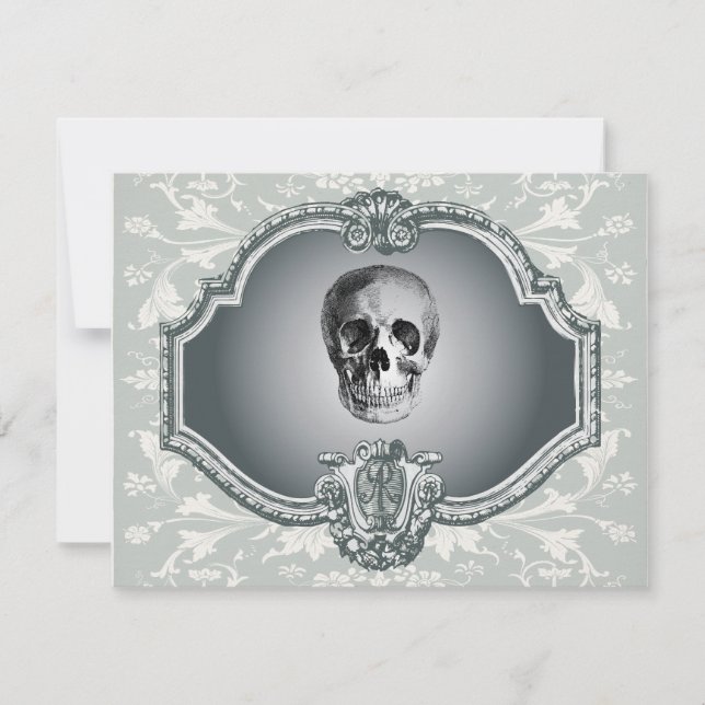 Skeleton In The Mirror Halloween Invitation (Front)