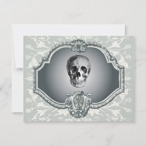 Skeleton In The Mirror Halloween Invitation