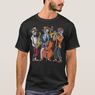 Skeleton Jazz Musicians T-Shirt