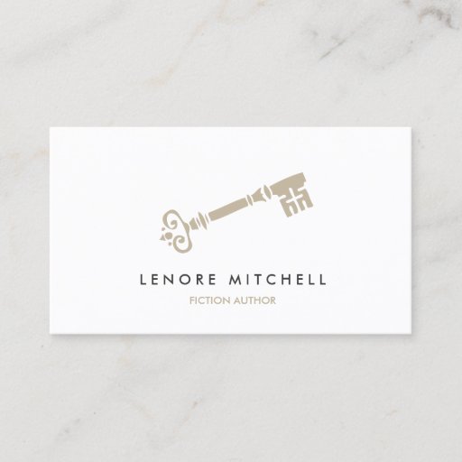 Customizable SKELETON KEY BUSINESS CARD FOR AUTHORS &amp; WRITERS